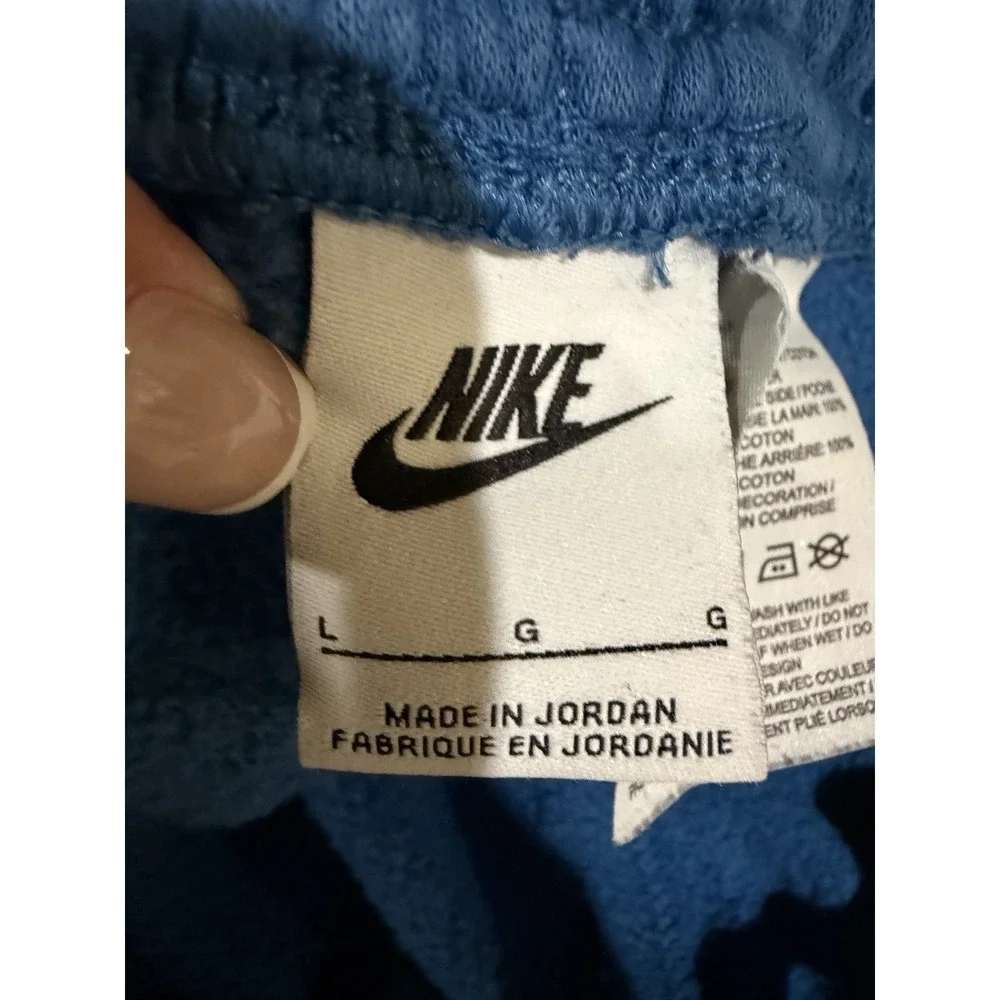 Nike Mens Fleece Club Sweat Shorts Blue Athleisure Lounge Large Workout Gym